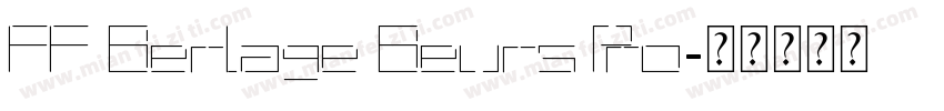 FF Berlage Beurs Pro字体转换